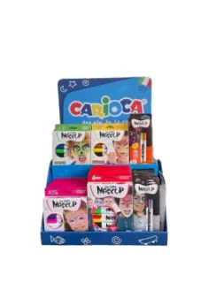 Carioca Mask Up Expositor con 32 Packs de Maquillaje para Fiestas Surtidos