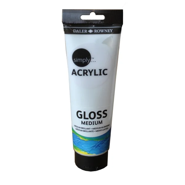 Daler Rowney Simply Medium para Acabado Brillante - Tubo de Plastico - 250ml