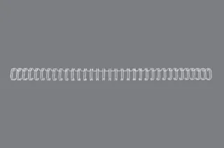 GBC Wirebind Pack de 100 Alambres de Encuadernacion 6mm para Paso 3:1 Redondo o Cuadrado - Formato A4 - Para 34 Orificios - Encuaderna hasta 55 Hojas - Color Blanco