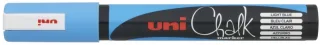 Uni-ball PWE-5M Marcador de Tiza Liquida - Punta Conica 1.8-2.5mm - Borrado en Humedo - Resistente a la Lluvia - Ideal para Pizarras y Vidrio - Color Azul Claro · Pack de 6 uds.