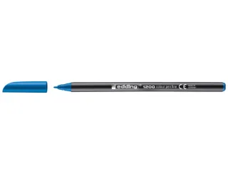 Edding 1200 Rotulador - Punta Redonda - Trazo entre 0.5 y 1 mm. - Tinta con Base de Agua - Color Azul Claro · Pack de 10 uds.