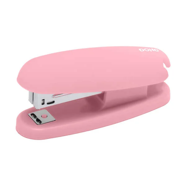 Dohe Grapadora de Sobremesa con Tacto Soft Touch - Grapa hasta 20 Hojas - Carga Superior - Color Rosa
