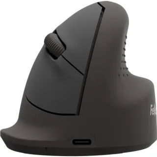 Fellowes Breyta Raton Inalambrico Ergonomico Vertical 1600ppp - Tamaño Mediano - Bluetooth y Conexion por Cable - Certificado por FIRA - Uso Diestro - Color Negro