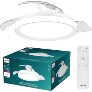 PHILIPS Ventilador techo Luz Bilss 106cm 28+35W Bl