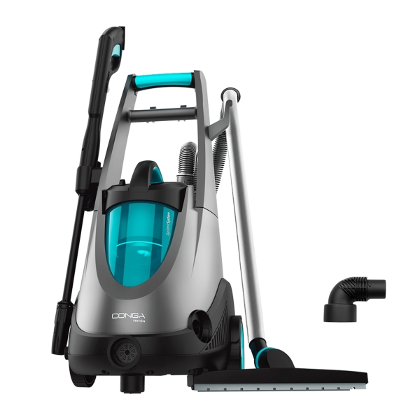 Cecotec Conga Triton 4000 UltraClean Hidrolimpiadora 4 en 1 - 1500W - 15kPa - Funcion Sopladora - Presion 120 Bar - Caudal 360l/h - Aspira Solidos y Liquidos - Incluye Accesorios - Color Neg