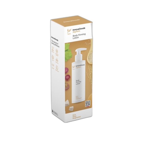 Innovagoods Joyfirm Locion Corporal Reafirmante de Arroz - Contenido 250ml - Vegano - Uso Diario - Dermatologicamente Probado - No Testado en Animales
