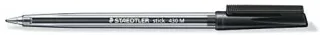 Staedtler Stick 430 Boligrafo con Capuchon - Punta 0.35mm - Tinta Endeleble - Color Negro · Pack de 50 uds.
