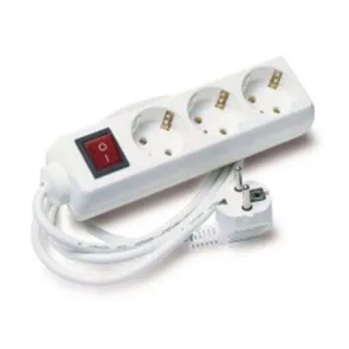 Elbat Regleta Alimentacion - 3x Schukos - Interruptor On/Off - Cable de 1.50m