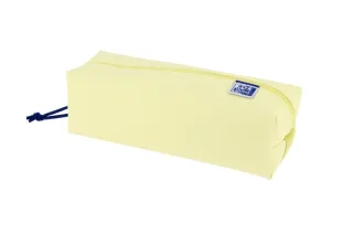 Oxford Live & Go Estuche Cuadrado Grande - Material Acolchado - Goma Elastica para unirlo al Cuaderno - Color Amarillo