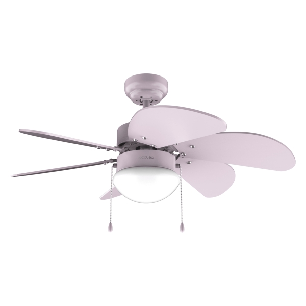 Cecotec EnergySilence Aero 3600 Vision Full Purple Ventilador de Techo con 6 Aspas y Lampara Integrada - 50W - Diametro de 36" - 3 Velocidades - Modo Invierno - Control por Cadena - Color Lavanda