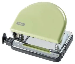 Petrus 52 Retro Taladro Perforador Metalico - Hasta 20 Hojas - Marcas de Formato - Facil Vaciado - Punzones 5.5mm - Color Mellow Yellow