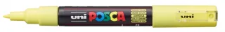 Posca PC-1M Marcador de Pintura - Punta de Poliester Conica 0.7mm - Tinta Base al Agua - No Permanente - Resistente a la Luz - Color Amarillo Sol · Pack de 6 uds.