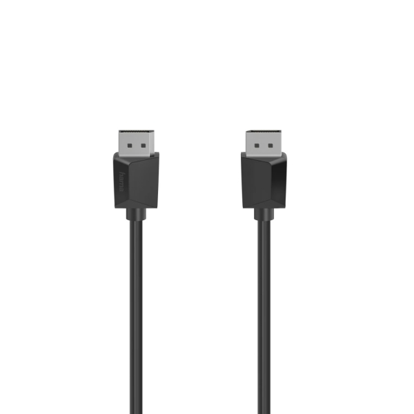Hama Essential Cable DisplayPort 1.2 4K - Longitud 3m- Blindaje Doble - Velocidad hasta 21.6Gbps - Color Negro