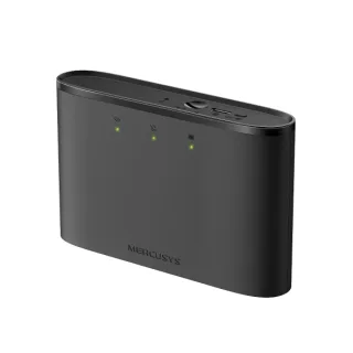 Mercusys MT110 Router 4G WiFi Portatil - Velocidad hasta 150 Mbps - Bateria 2200 Mah para 10 Horas de Uso - Conexion Hasta 10 Dispositivos - Color Negro