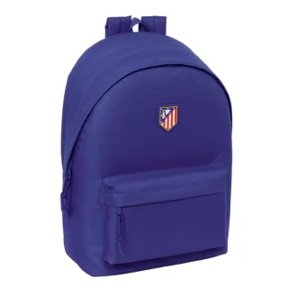Safta Atletico de Madrid Teen Dark Blue Mochila para Portatil hasta 15.6" - Conector USB - 24.55L - Base Acolchada - Tirador Doble - Asa Superior - 310x180x440mm - Color Azul Marino
