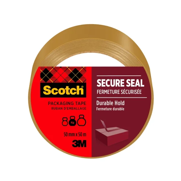 Scotch Precinto de Embalaje - 50mm x 50m - Sellado Seguro - Color Marron