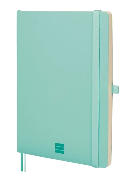 Finocam Nexo Cuaderno de Tapa Blanda - 72 Hojas - Formato A5 - 148x210mm - Papel Crema de 80g/m2 - Liso - Bolsillo Interior - Cierre con Goma - Hojas Microperforadas - Color Turquesa