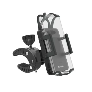 Hama Strong Soporte de Bicicleta para Smartphone - Ancho Dispositivo de 5 a 9cm - Peso Max 230g - Universal - Manillares hasta 3cm - Color Negro