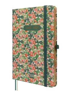 Finocam Minimal Agenda de Tapa Dura Internacional - 18 Meses - Semana Vista Horizontal - Formato M5 - 140x190mm - Papel Crema de 80g/m2 - Bolsillo Interior - Cierre con Goma - Multicolor