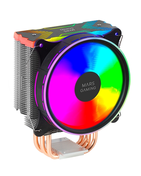Mars Gaming MCPUXU9 Disipador CPU - Doble torre - Ventiladores hibridos ultrasilenciosos - 9 heatpipes de cobre - HCT Ultra hasta 400W TDP - Negro - Color Negro