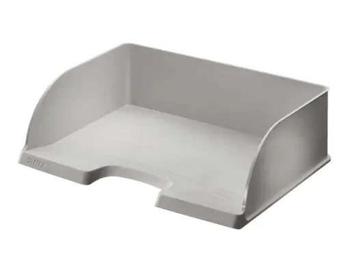 Leitz Plus Jumbo Bandeja Portadocumentos de Gran Capacidad - Acceso Apaisado - Hasta 10uds Apilables - Color Gris