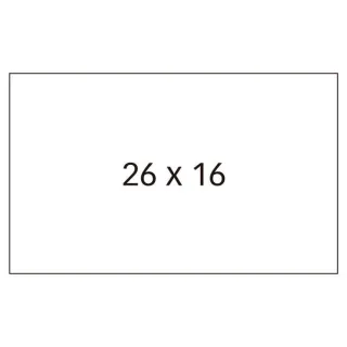 Apli Etiquetas Blancas para Maquinas Etiquetadoras de Precios de 2 Lineas - Tamaño 26 x 16mm - Adhesivo Removible - Pack con 6 Rollos - Compatibles con Modelos 101419 y 102365