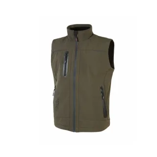 Upower Universe Chaleco Softshell Impermeable - Talla 2XL - Transpirable y Resistente al Viento, Forro Micropolar, Cremallera Impermeable, Bolsillo Free Sound, Detalles Reflectantes, Protecc
