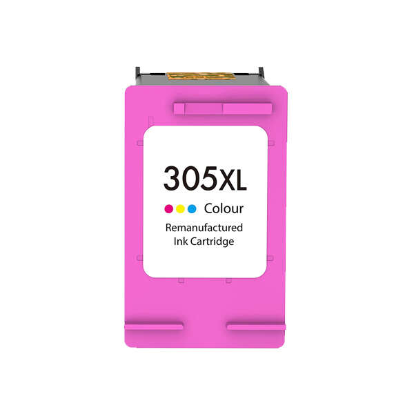 Remanufacturado HP 305XL Color Cartucho de Tinta - Muestra Nivel de Tinta - Reemplaza 3YM63AE/3YM60AE