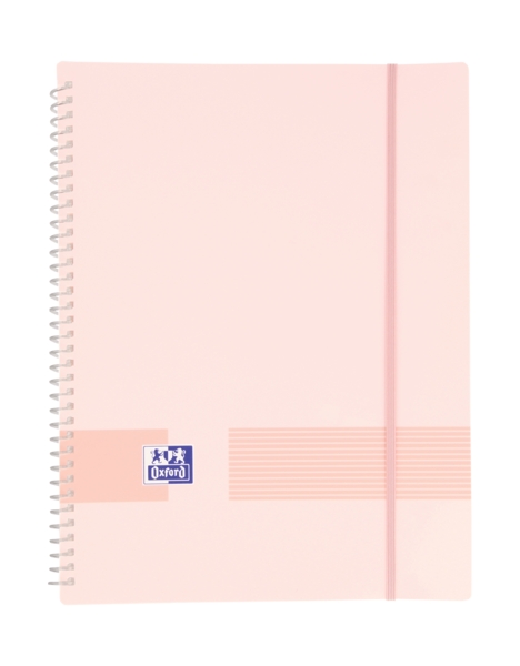 Oxford Live & Go A4 Carpeta de Fundas - Tapa de Plastico Opaco - Espiral de 40 Fundas - Color Rosa Chicle · Pack de 10 uds.