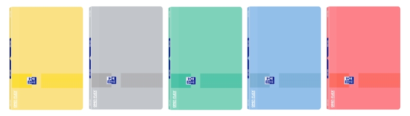 Oxford & You Openflex Write&Erase A4 Libreta Grapada - Tapa de Plastico Resistente - 1 Linea con 2 Margenes - 48 Hojas de Papel de Alta Calidad - Colores Surtidos · Pack de 10 uds.
