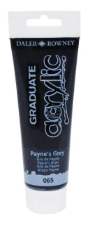 Daler Rowney Graduate Pintura Acrilica - Tubo de Plastico - 120ml - Color Gris de Payne