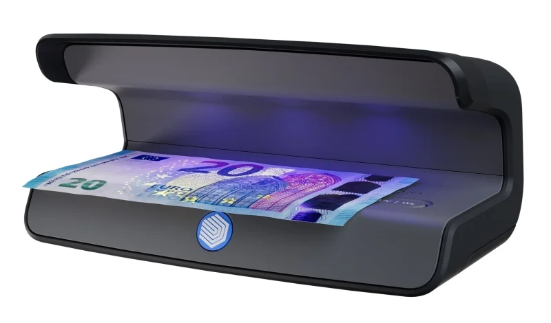 Safescan 75 LED Detector de Billetes Falsos UV - Reflector Integrado - Apto para Pasaportes, Documentos de Identificacion y Tarjetas de Credito