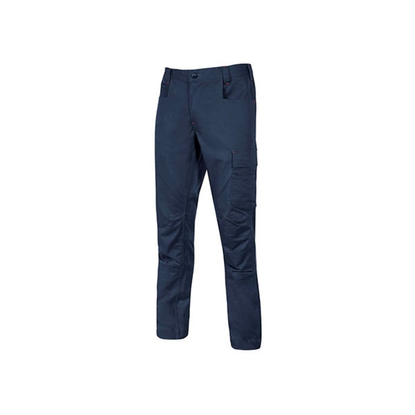 Upower Bravo Top Pantalon Confortable y Funcional - Talla 2XL - Bolsillos Multiples, Cierre de Velcro, Martillo en Cintura, Triple Costura, Ajuste Slim-Fit, Proteccion DPI1 - Color Azul Oscu