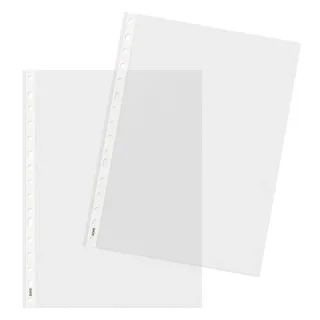 Dohe Basic Plus Pack de 100 Fundas Multitaladro Tamaño A4 16 Taladros - Polipropileno Rugoso - Calidad Basica Plus