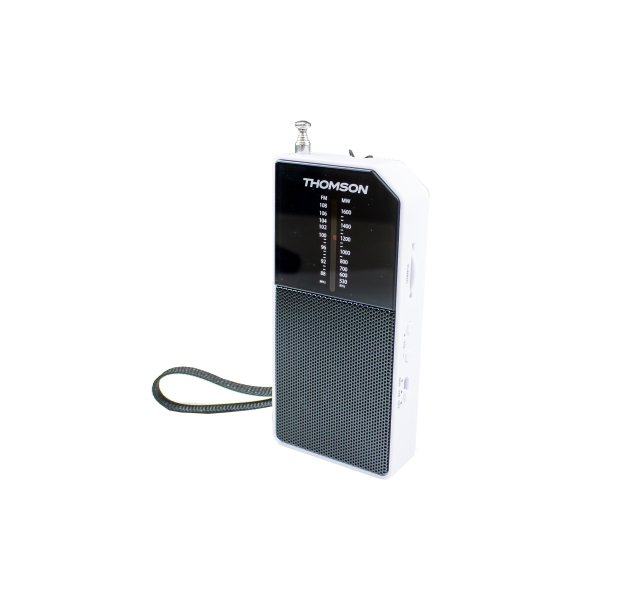 Thomson RT205 Radio FM/AM Portatil Analogica - Antena Telecopica - Color Blanco/Negro