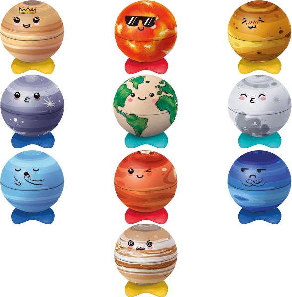 Maped Planetas Sacapuntas Metalico 1 Orificio con Deposito - Divertidos Diseños de Planetas - Coleccionables · Pack de 24 uds.