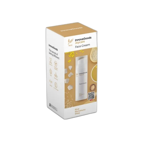 Innovagoods Joycare Crema Facial Hidratante de Arroz - Contenido 50ml - Vegano - Uso Diario - No Testado en Animales