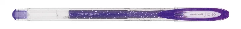 Uni-ball Signo Sparkling UM-120SP Boligrafo de Tinta Gel - Punta de Bola 1mm - Tinta Pigmentada Resistente al Agua y Luz - Efecto Purpurina - Color Violeta · Pack de 12 uds.