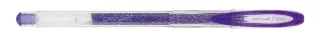 Uni-ball Signo Sparkling UM-120SP Boligrafo de Tinta Gel - Punta de Bola 1mm - Tinta Pigmentada Resistente al Agua y Luz - Efecto Purpurina - Color Violeta · Pack de 12 uds.
