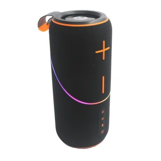 Coolsound Rainbow Beat Altavoz Bluetooth True Wireless 20W - Autonomia hasta 3h - USB, MicroSD y Aux - Funcion Manos Libres - Radio FM - Iluminacion RGB - Color Negro