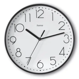 Hama Salina Reloj de Pared Analogico - Silencioso - Funciona con 1 Pila AA - 22x3.5cm - Color Negro