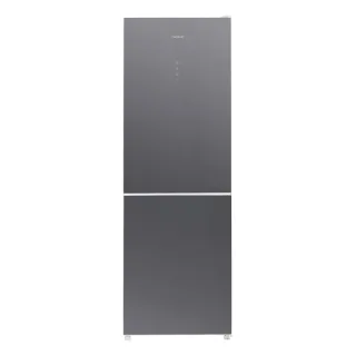 Cecotec Bolero CoolMarket Combi 322 Glass Grey D Frigorifico Combi - 322L - Modo Vacaciones - Cajon para Carne y Pesado - Frio Envolvente - Cajon Humedad Regulable - Clase D - 185x60cm - Col