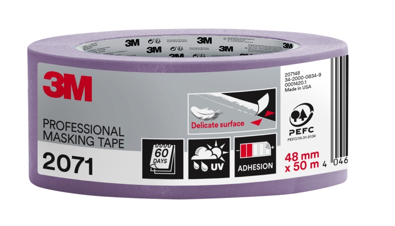 3M Cinta de Enmascarar para Superficies Delicadas - 48mm x 50m - Color Lavanda