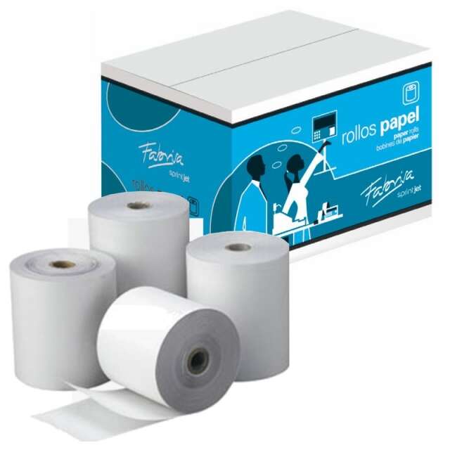 Fabrisa Rollo de Papel Autocopiativo - Medidas 75x65x12mm · Pack de 10 uds.