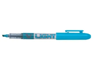 Pilot Rotulador Marcador V-Light - Punta Biselada 3.60mm - Trazo de 3.30mm - Color Azul · Pack de 12 uds.