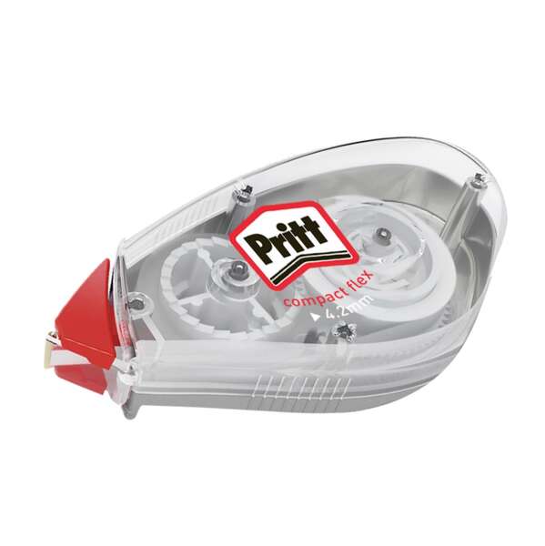 Pritt Roller Compact Flex Cinta Correctora 4,2mmx10m - Punta Flexible - Correcion Suave y Limpia - Correccion en dos Sentidos · Pack de 24 uds.
