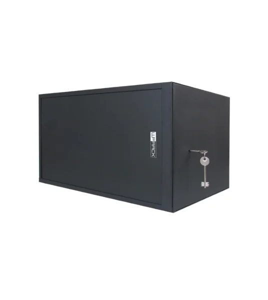 WP RWS-12506-B Armario Mural de Seguridad 12U - Puerta Corrediza - Antirrobo Clase RC4 - 560x600x592mm - Color Negro