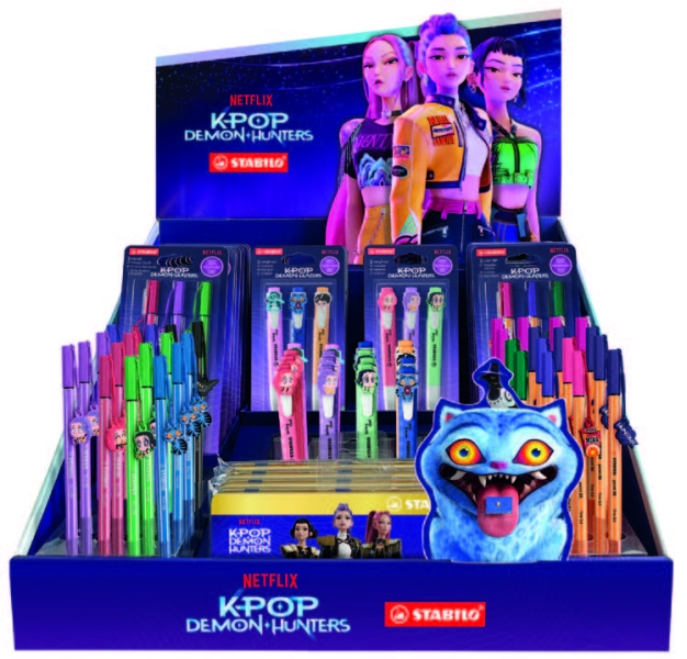 Stabilo K-Pop Demon Hunters Expositor con 72 Piezas en Total - Marcadores Swing Cool, Point 88, Pen 68, Pen 68 Metallic, Colores Surtidos