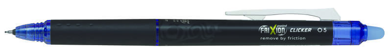 Pilot Frixion Point Clicker 0.5 Boligrafo Retractil de Tinta Termosensible - Borrable - Punta Fina 0.5mm - Trazo 0.25mm - Grip De Agarre - Color Azul · Pack de 12 uds.