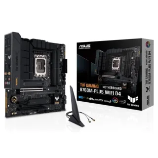 Asus TUF Gaming B760M-PLUS WIFI D4 Placa Base LGA 1700 - WiFi, Bluetooth, 4x DDR4, 2x M.2, 4x SATA III, PCIe 4.0, 5.0 RJ-45, USB-A, USB-C - Factor de Forma MicroATX